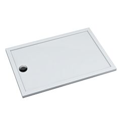 Schedline Brodzik akrylowy Sharper 80x95x4,5 cm, prostokątny z odpływem na krótszym boku