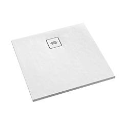 Schedline Brodzik kompozytowy Stabilsound Plus Protos White Stone 90x90x3,5 cm, kwadratowy
