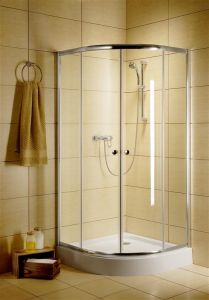 Radaway Classic A Kabina prysznicowa półokrągła 90x90 cm szkło brązowe, profile białe