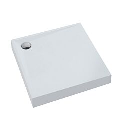 Schedline Brodzik akrylowy zintegrowany z nośnikiem Stabilsound Plus oraz obudową akrylową przeciągniętą do podłogi Solidstep 90x90x11 cm, kwadratowy