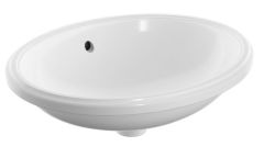 Geberit Variform umywalka ceramiczna podblatowa owalny z przelewem 560 x 460 x 180 mm biała