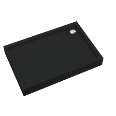 Schedline Brodzik akrylowy zintegrowany z nośnikiem Stabilsound Plus oraz obudową Favory Plus Black Mat 90x120 prostokątny