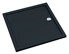 Schedline Brodzik akrylowy Sharper Black Mat 90x90x4,5 cm, kwadratowy