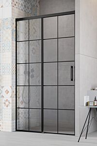 Radaway Idea Black DWJ Factory Drzwi prysznicowe lewe 135 cm (133,7-136,2 cm) profil czarny
