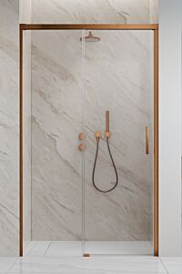 Radaway Idea DWJ Drzwi do wnęki 135 cm (133,7-136,2cm) lewe profil miedź szczotkowana