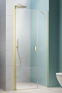 Radaway Nes DWS Drzwi do wnęki 130 cm lewe (128-131cm) profil jasne złoto szczotkowane
