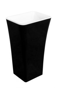 Besco Assos Umywalka wolnostojąca 40x50x85 cm czarny/biały 