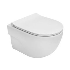Roca Meridian Compacto miska WC wisząca Rimless z deską wolnoopadającą slim biała 