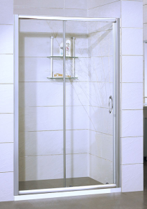 Kermi ACCA Drzwi prysznicowe przesuwne 120 cm (116-121 cm) profil srebrny połysk