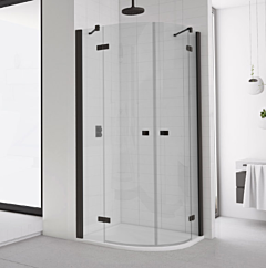 Ronal - Sanswiss Annea Kabina półokrągła R=50 90x90 cm czarny mat