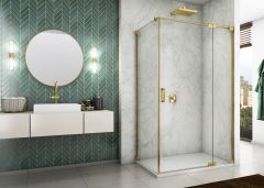 Ronal - Sanswiss Cadura Kabina prysznicowa drzwi prawe 75x80 cm profil złoty