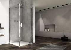 Ronal - Sanswiss Cadura Kabina prysznicowa ze ścianką 70Px70 cm profil srebrny połysk