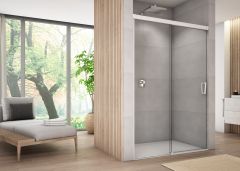 SanSwiss Cadura Drzwi prysznicowe rozsuwane lewe 120 cm (116,4-120,9 cm) biały mat