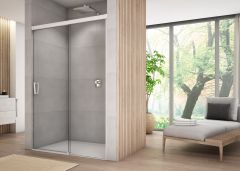 SanSwiss Cadura Drzwi prysznicowe rozsuwane prawe 120 cm (116,4-120,9 cm) biały mat