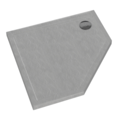 Schedpol CASPAR NEW Cement Stone  Brodzik akrylowy pięciokątny 80x80x5 cm kolor Cementowy