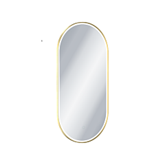 EXCELLENT Corido lustro łazienkowe 100x50 cm owalne, oświetlenie LED mata grzewcza, złoty połysk