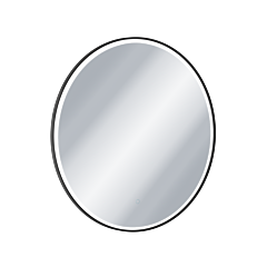 EXCELLENT Corido lustro łazienkowe 80 cm okrągłe oświetlenie LED mata grzewcza, czarny mat