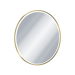 EXCELLENT Corido lustro łazienkowe 80 cm okrągłe oświetlenie LED mata grzewcza, złoty szczotkowany