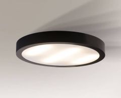 Shilo NOMI Plafon LED 42cm IP44 czarny 3000K