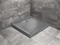 Radaway Doros C Compact Stone Brodzik kwadratowy z obudową 100x100 cm antracyt