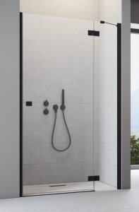 Radaway Essenza Black DWJ Drzwi prysznicowe 130 cm (128.7-131) prawe czarny mat