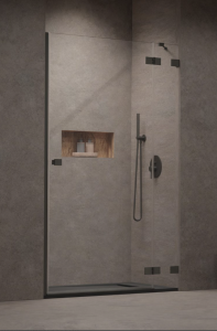 Radaway Essenza Pro DWJ Drzwi prysznicowe prawe 130 cm (129,2-130,8 cm) profil GunMetal