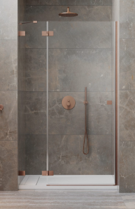 Radaway Essenza Pro Brushed Copper DWJ Drzwi prysznicowe lewe 90 cm (89,2-90,8 cm) profil Miedź szczotkowana