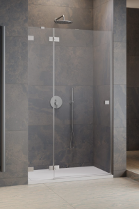 Radaway Essenza Pro DWJ Drzwi prysznicowe lewe 80 cm (79,2-80,8 cm) profil nikiel szczotkowany