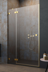 Radaway Essenza Pro Gold DWJ drzwi do wnęki 90 cm (89,2-90,8) Lewe Złoty/Przejrzyste
