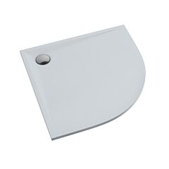 Schedline Brodzik kompozytowy Stabilsound Plus Libra Smooth White 90x90x3 cm R55, półokrągły
