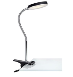 Markslojd FLEX Lampa biurkowa LED z klipsem Czarny/Chrom