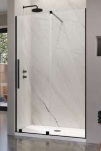 Radaway Furo DWJ Drzwi prysznicowe 160 cm prawe (159-160,8 cm) profil czarny