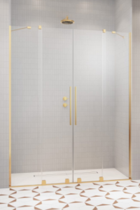 Radaway Furo DWD Drzwi do wnęki 160 cm (159-161 cm) profil złoty