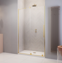 Radaway Furo DWJ Drzwi prysznicowe 100 cm lewe (99-100,8 cm) profil złoty