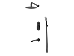 Vedo Aletta Nero Kompletny system wannowo-natryskowy podtynkowy I 30cm