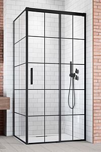 Radaway Idea Black KDJ Factory kabina prysznicowa prawe 150 x 100 cm Czarny