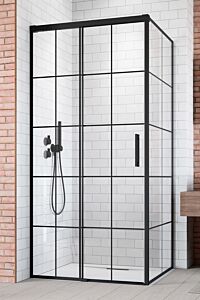 Radaway Idea Black KDJ Factory kabina prysznicowa lewe 160 x 120 cm Czarny