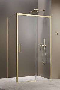 Radaway Idea KDJ kabina prysznicowa prawe 160 x 75 cm Jasne złoto szczotkowane