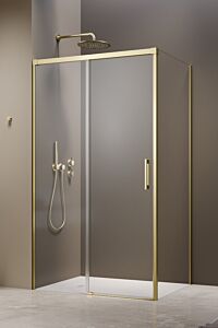 Radaway Idea KDJ kabina prysznicowa lewe 140 x 110 cm Jasne złoto szczotkowane