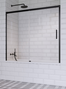 Radaway Idea Black PN DWJ Parawan nawannowy lewy 160 cm (158,7-161,2cm) profil czarny