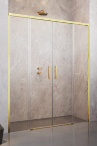 Radaway Idea DWD Drzwi do wnęki przesuwne 140 cm (138,5-141,5 cm) profil złoty