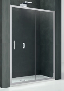 Novellini Kali 2P Drzwi prysznicowe przesuwne 104 cm (104-110 cm) srebrny połysk