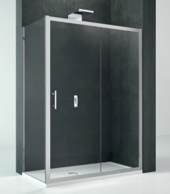 Novellini Kali 2P+F Kabina prysznicowa prostokątna 100x70 cm profil srebrny połysk