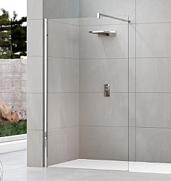 Novellini Kuadra H Kabina walk-in przyścienna 140 cm (137-140 cm) srebrny