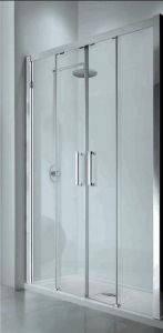 Novellini Kuadra Podwójne drzwi przesuwne do wnęki 144cm (144-150cm) profil chrom