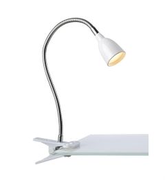 Markslojd TULIP Lampa biurkowa z klipsem Biała