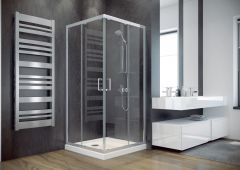 Besco Modern Kabina prysznicowa 90x90x185 cm szkło mrożone