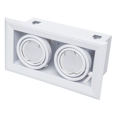 Milagro lampa podtynkowa blocco biały 2x7w gu10 led