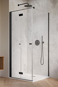 Radaway Nes 8 KDJ B kabina prysznicowa lewe 90 x 75 cm Czarny