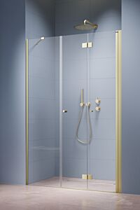Radaway Nes DWS B drzwi do wnęki prawe 130 cm (drzwi 85 cm + ścianka 45 cm) Jasne złoto szczotkowane